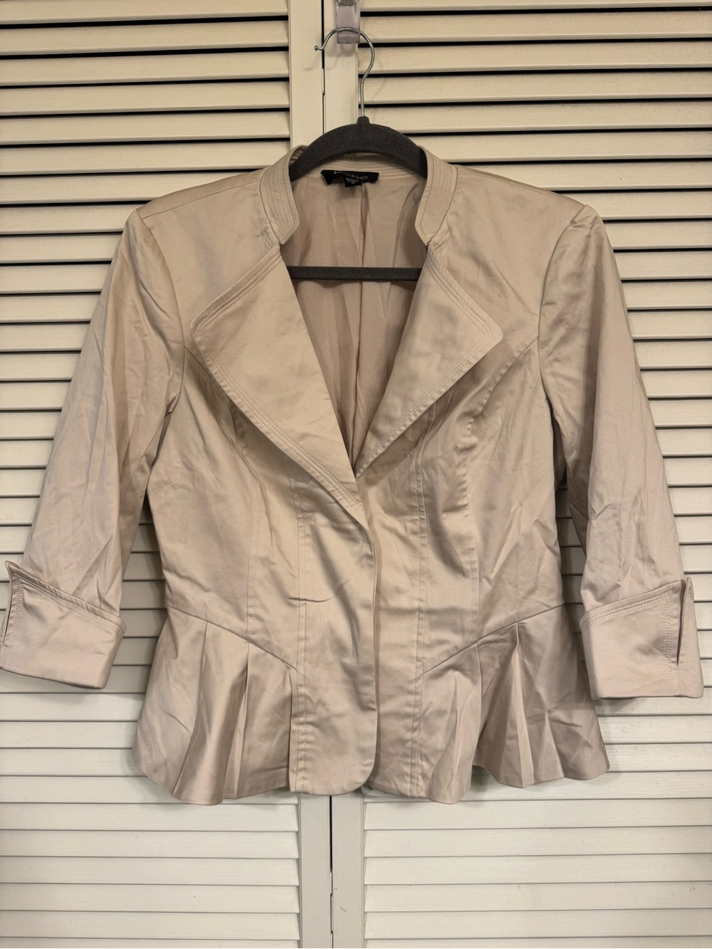 bebe Cream Peplum Blazer